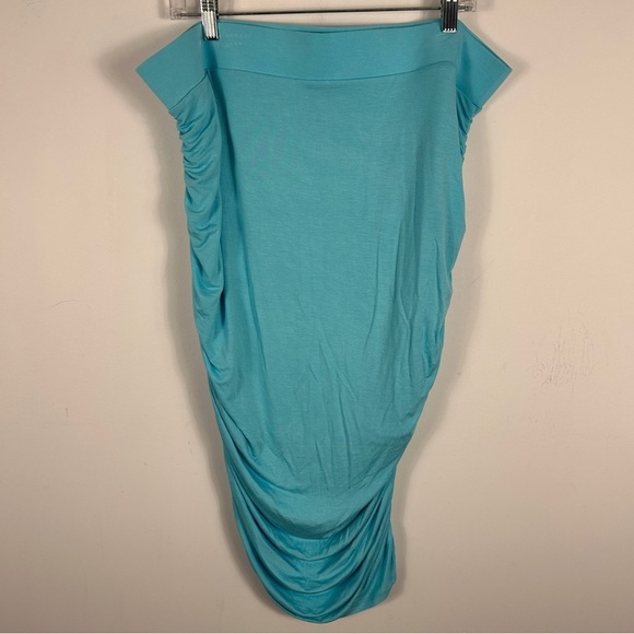NWT Torrid Aqua Gathered Pencil Skirt - Picture 3 of 8